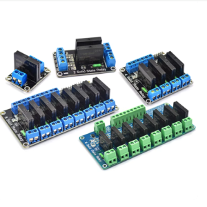 1 2 4 8-channel solid-state relay module, 5V 12V 24V high/low level trigger, 250V 2A with fuse